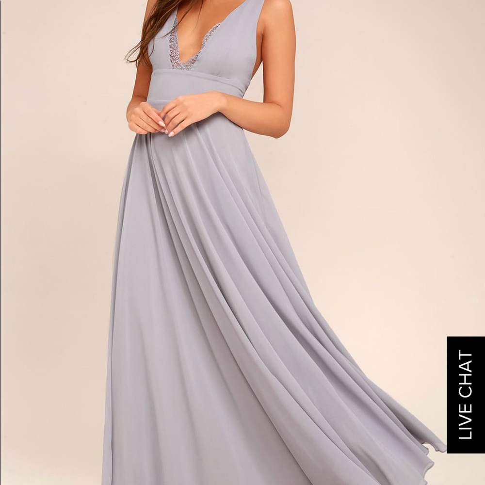 LuLu’s “True Bliss Grey Maxi Dress”